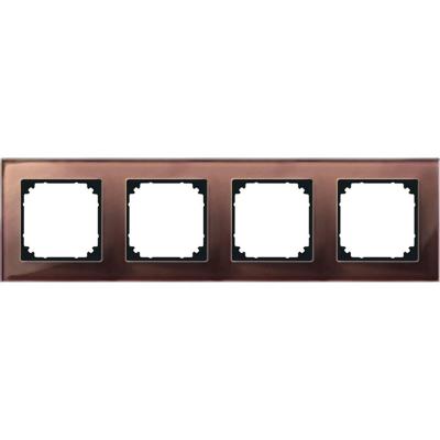 Merten 489415 Afdekking Frame 4-voudig System M, M-Plan Bruin 1 stuk(s)