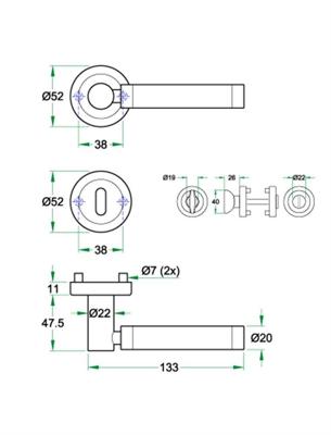 Krukgarn IBIZA-Z rvs mat/glans PC