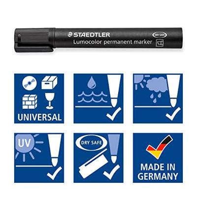 Viltstift staedtler lumocolor 350 schuin 2-5mm rd