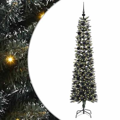 VidaXL Kunstkerstboom met 300 led groen 180 cm pvc en plastic en staal