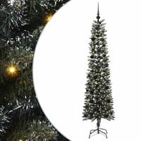 Kunstkerstboom met 300 LED Groen 180 cm PVC en Plastic en Staal - thumbnail