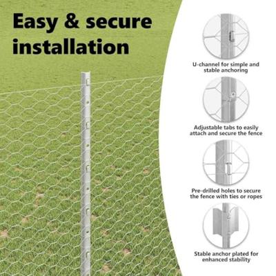 VidaXL Hek met paal zilver 1,6 x 25 m staal
