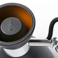 Wandlamp zwart/chroom retro design zwart met chroom accent fitting E14 20049 Spaans Design Faro - thumbnail