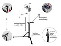 Eufab 16421 Montagestandaard Zwart, Zilver - thumbnail
