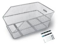 Basil cento - fietsmand - achterop - zilver - thumbnail