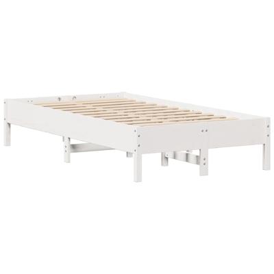 Bedframe zonder matras massief grenenhout wit 140x200 cm