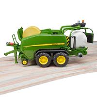 bruder John Deere C441 Ronde balenpers en wikkelmachine modelvoertuig - thumbnail