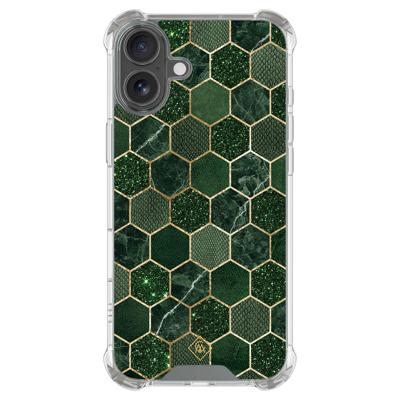 iPhone 16 shockproof hoesje - Kubus groen