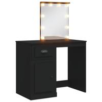 Kaptafel met LED-verlichting 90x42x132,5 cm zwart - thumbnail