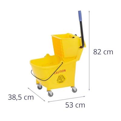 Poetswagen met pers - 24 l Poetswagen met pers - 24 l