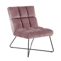 Bendt Fauteuil 'Kristian' Velvet, kleur Roze - thumbnail