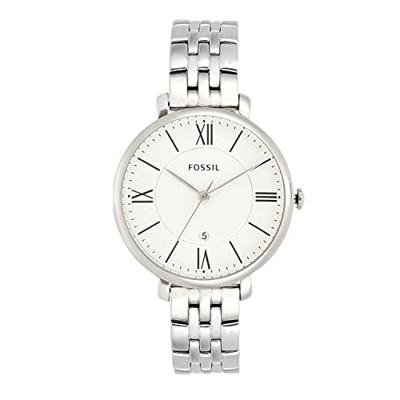 Fossil Dames Jacqueline Three-Hand Day-Date roestvrij stalen horloge ES3433