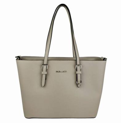 Flora & Co Shoulder Bag Saffiano Beige Taupe Cream