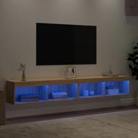 Tv-meubels met LED-verlichting 2 st 100x30x30 cm sonoma eiken - thumbnail