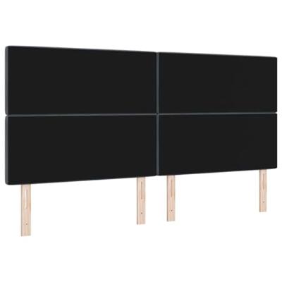 LED Hoofdbord met LED -striplichten Donkergrijs 100 cm Fluweel
