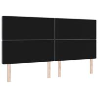 LED Hoofdbord met LED -striplichten Donkergrijs 100 cm Fluweel - thumbnail