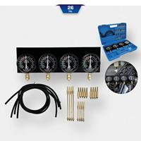 Brilliant Tools BT581200 Synchrone carburateur-testapparaat, met 4 synchrone klokken, 26-delig - thumbnail