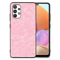 Samsung Galaxy A32 4G | A32 5G Enterprise Editie Bloemen Hoesje White Flowers - thumbnail