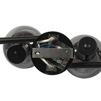 QAZQA Art Deco plafondlamp zwart met smoke glas 4-lichts - Vidro - thumbnail