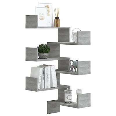 Hoekwandschappen 2 st 40x40x50 cm bewerkt hout grijs sonoma