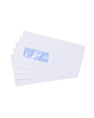 HEMA Enveloppen DL venster links wit - 50 stuks