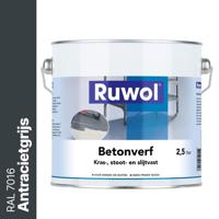 Ruwol Betonverf Antracietgrijs (RAL 7016) 2,5 liter - thumbnail