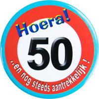 Button klein - 50 jaar verkeersbord - thumbnail
