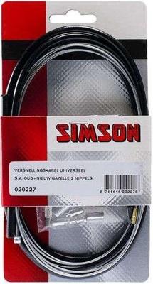 Simson Versnellingskabel set sa/gazelle 1700/2150 mm zw/zi