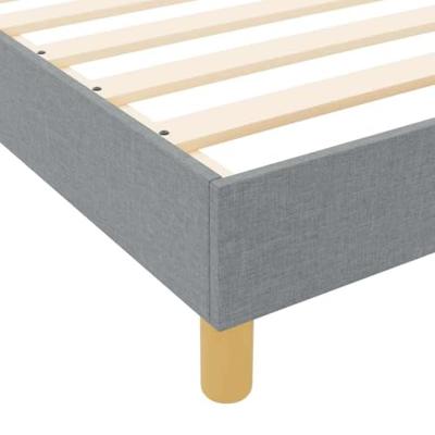 Bedframe met hoofdeinde Lichtgrijs 140 x 190 cm Stof