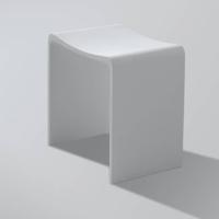 Badkamer Kruk Solid Surface 40X30X42.5 cm Wit Aqua Splash - thumbnail