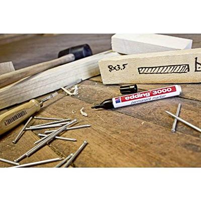 Edding 3000 4-3000-999 Permanent marker Zwart, Rood, Donkerblauw, Donkergroen, Geel, Lichtblauw, Roze, Bruin, Oranje, Violet Watervast: Ja Edding 3000 4-3000-999 Permanent marker Zwart, Rood, Donkerblauw, Donkergroen, Geel, Lichtblauw, Roze, Bruin, Oranje, Violet Watervast: Ja