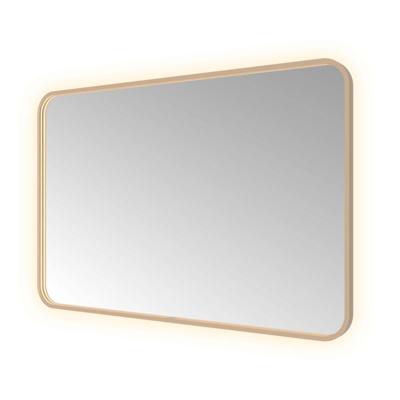 Hotbath &More Mirrors Soft Square LED Badkamerspiegel - Rechthoek - 80 x 120 cm - Geborsteld Koper Pvd