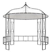 VidaXL Prieel rond 300x290 cm wit - thumbnail