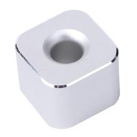 Creatieve metalen potlood houders één sleuf pen stand Office containers organisator (zilver) - thumbnail