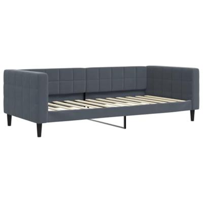 Slaapbank 90x200 cm fluweel donkergrijs