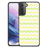 Samsung Galaxy S21 Plus Back Case Waves Yellow - thumbnail