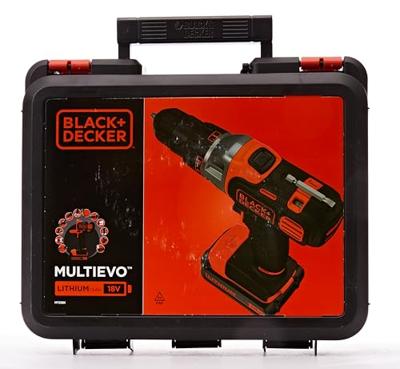 BLACK + DECKER - Accu MultiEvo Boorschroefmachine 18V 1,5Ah + Oplader - MT218K-QW - Gereedschap met verwisselbare kop - thumbnail