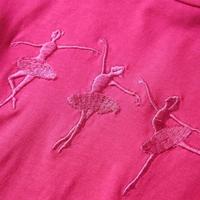 Kindershirt met lange mouwen ballerinaprint 92 felroze - thumbnail