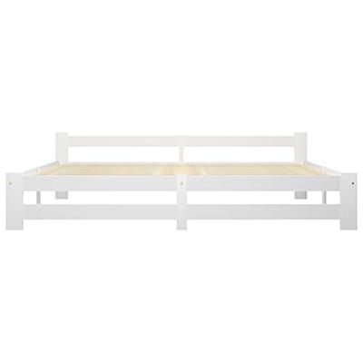 VidaXL Bedframe massief grenenhout wit 200x200 cm