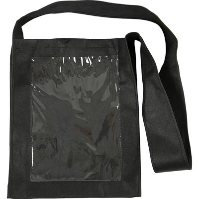Creativ Company Tas met plastic voorkant, afm 40x34x8 cm, zwart, 1 stuk