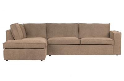 WOOOD Hoekbank 'Freddie' Links, Melange, kleur Lever