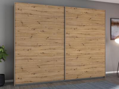 Kledingkast AYOSO 2 schuifdeuren 261 cm artisan eik Kledingkast AYOSO 2 schuifdeuren 261 cm artisan eik