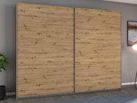 Kledingkast AYOSO 2 schuifdeuren 261 cm artisan eik - thumbnail