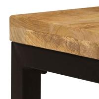 Salontafel 110x50x35 cm massief mangohout en staal - thumbnail