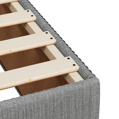 Bedframe zonder matras 90x200 cm stof lichtgrijs