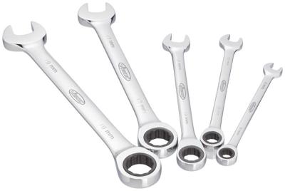 Vigor V2820 Steek-ringratelsleutelset 5-delig Sleutelbreedte (metrisch) 8 - 19 mm