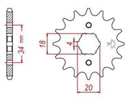 ESJOT Sprocket 428 13z standard - thumbnail