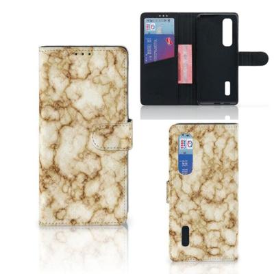 OPPO Find X2 Pro | Bookcase | Marmer Goud OPPO Find X2 Pro | Bookcase | Marmer Goud