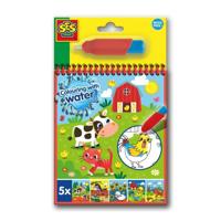 SES kleuren met water kleurboek met water stift boerderij - thumbnail
