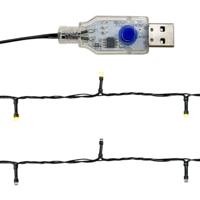 Kerstslinger met LED-lampjes 20 m zwart - thumbnail